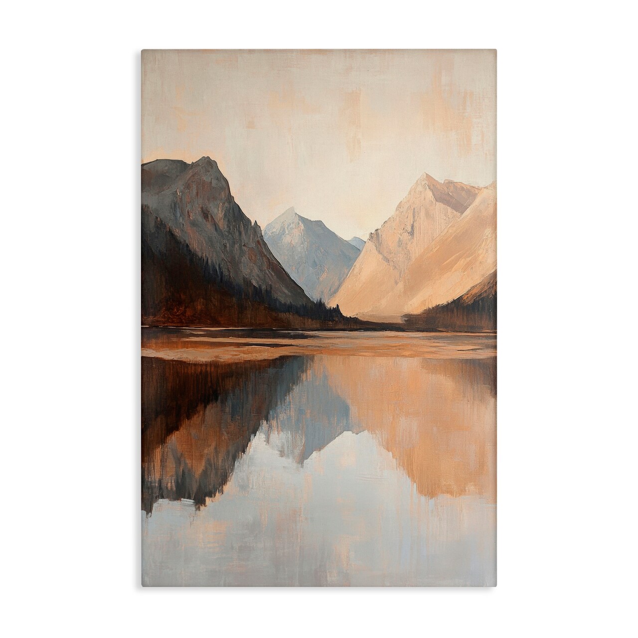 Stupell Industries Terracotta Reflections Lake Landscape Canvas, design by Petal Prints Design